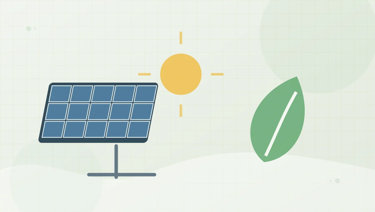 Çevre & Enerji – Güneş paneli, güneş ve sürdürülebilirlik yaprağı